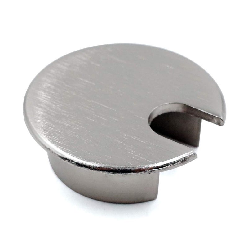 Jetland Desk Grommet for Wire Organizer - Brushed Silver, Fits 1.4" Hole, GBS35, 2-Pack - Image 1
